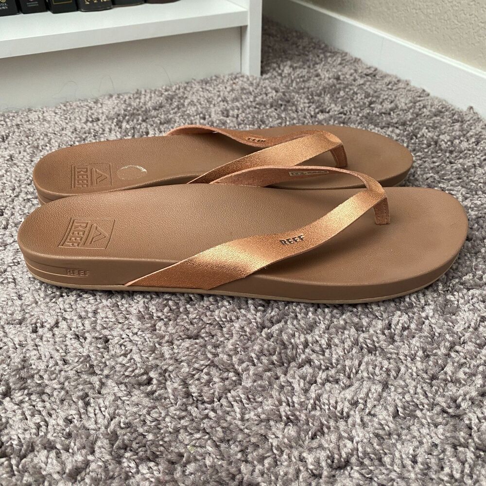 REEF Tan Casual Comfort Everyday Beach Summer Resort Wear Flip‑Flop Sandals 10 - Picture 4 of 10